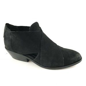 Eileen Fisher Jenkins Booties Black Nubuck 7.5